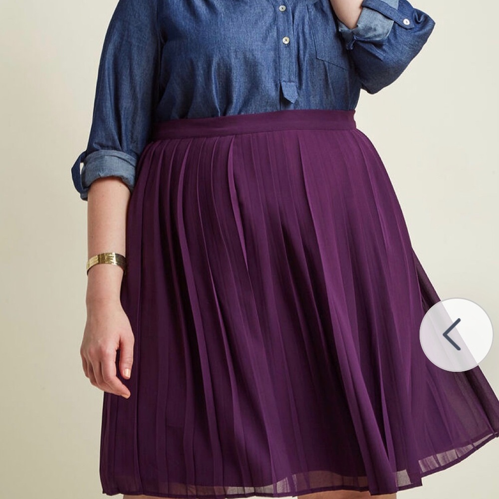 ModCloth Purple Pleated Skirt